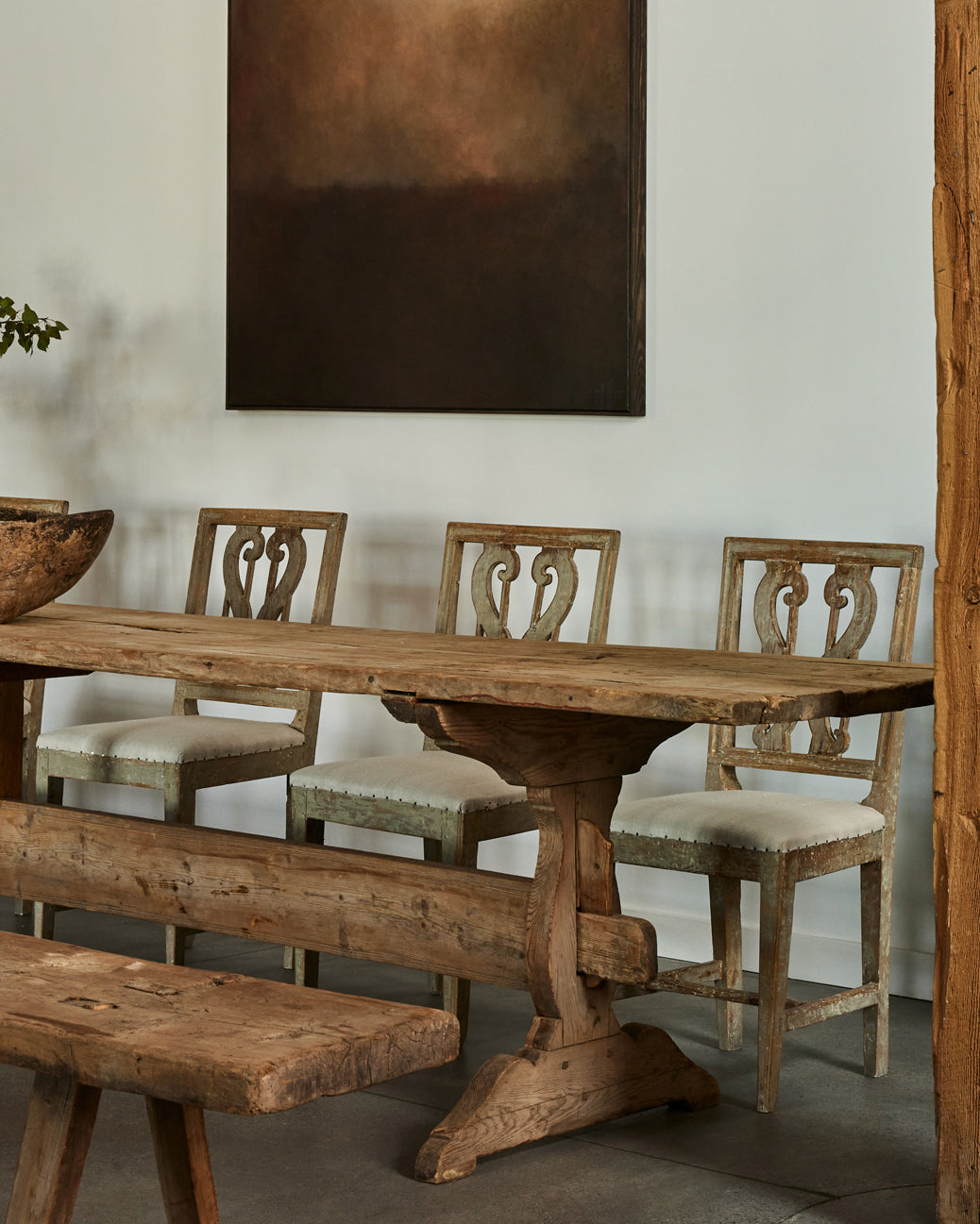 Set of six Gustavian dining chairs