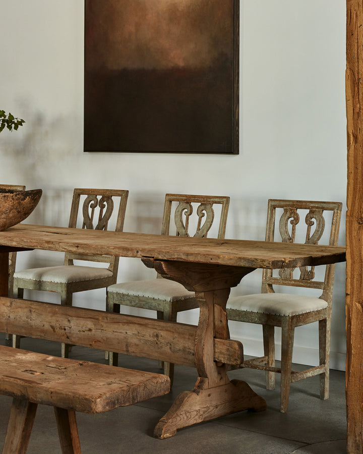 Set of six Gustavian dining chairs