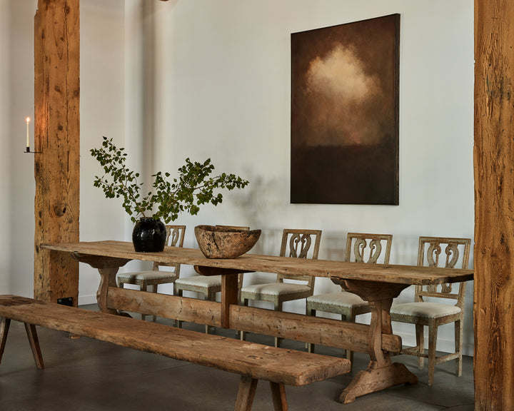 Set of six Gustavian dining chairs