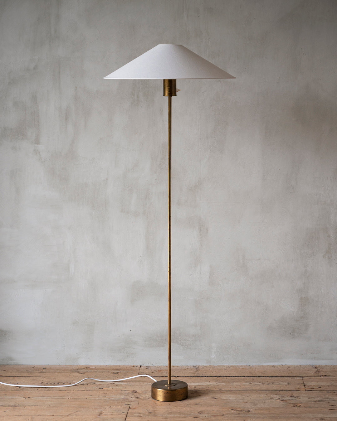 Mid century brass floor lamp