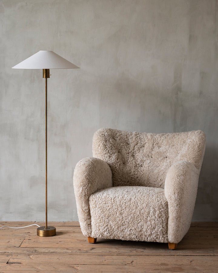 Mid century brass floor lamp