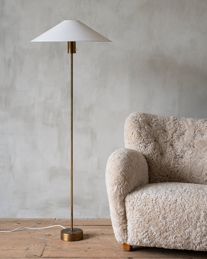 Mid century brass floor lamp