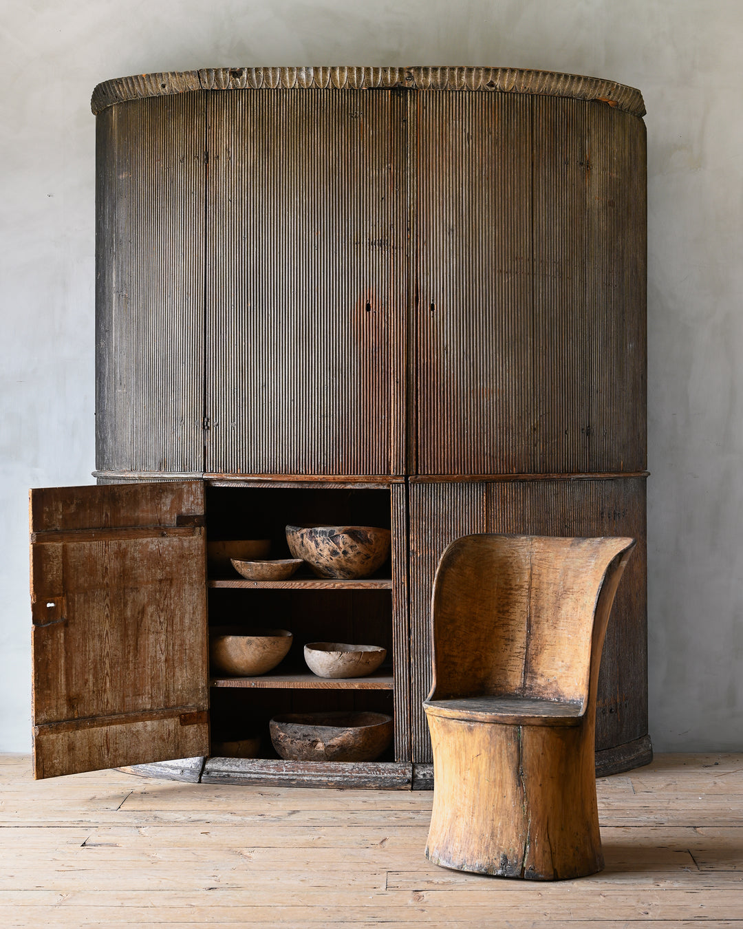 demi-lune shaped cabinet