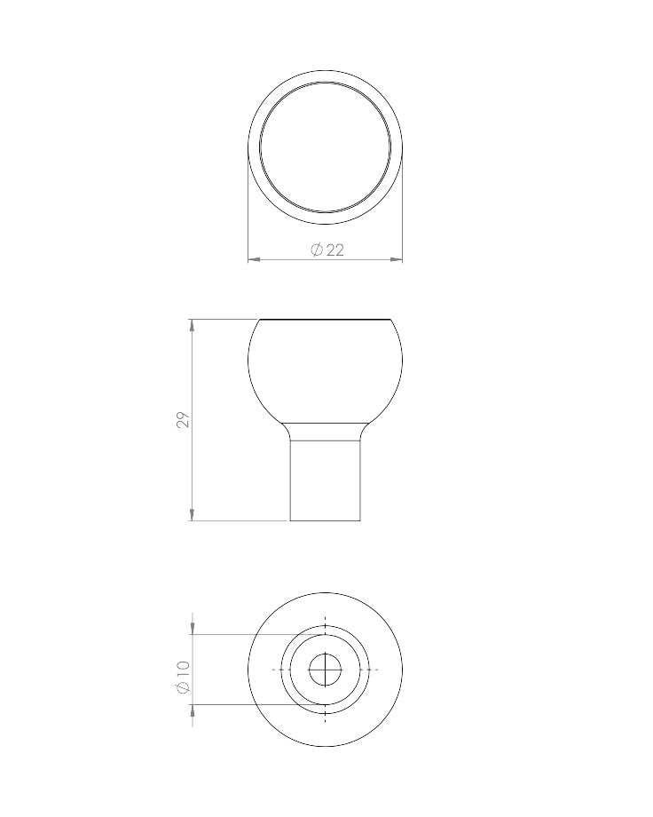 Heritage Furniture handle cut sphere - 10402.555