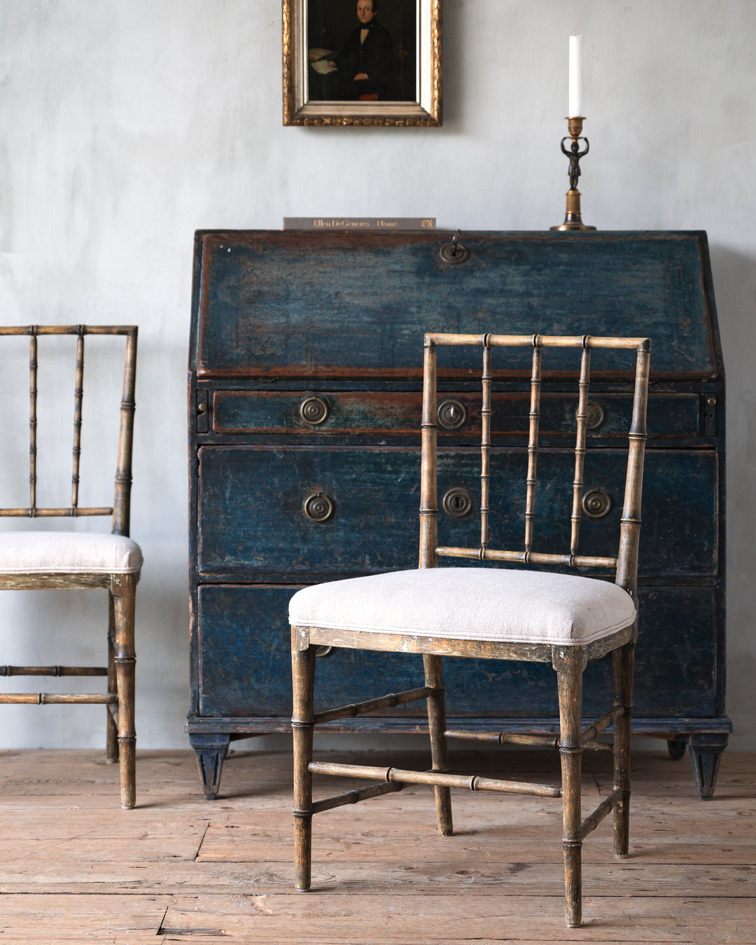 Gustavian Faux Bamboo Chairs