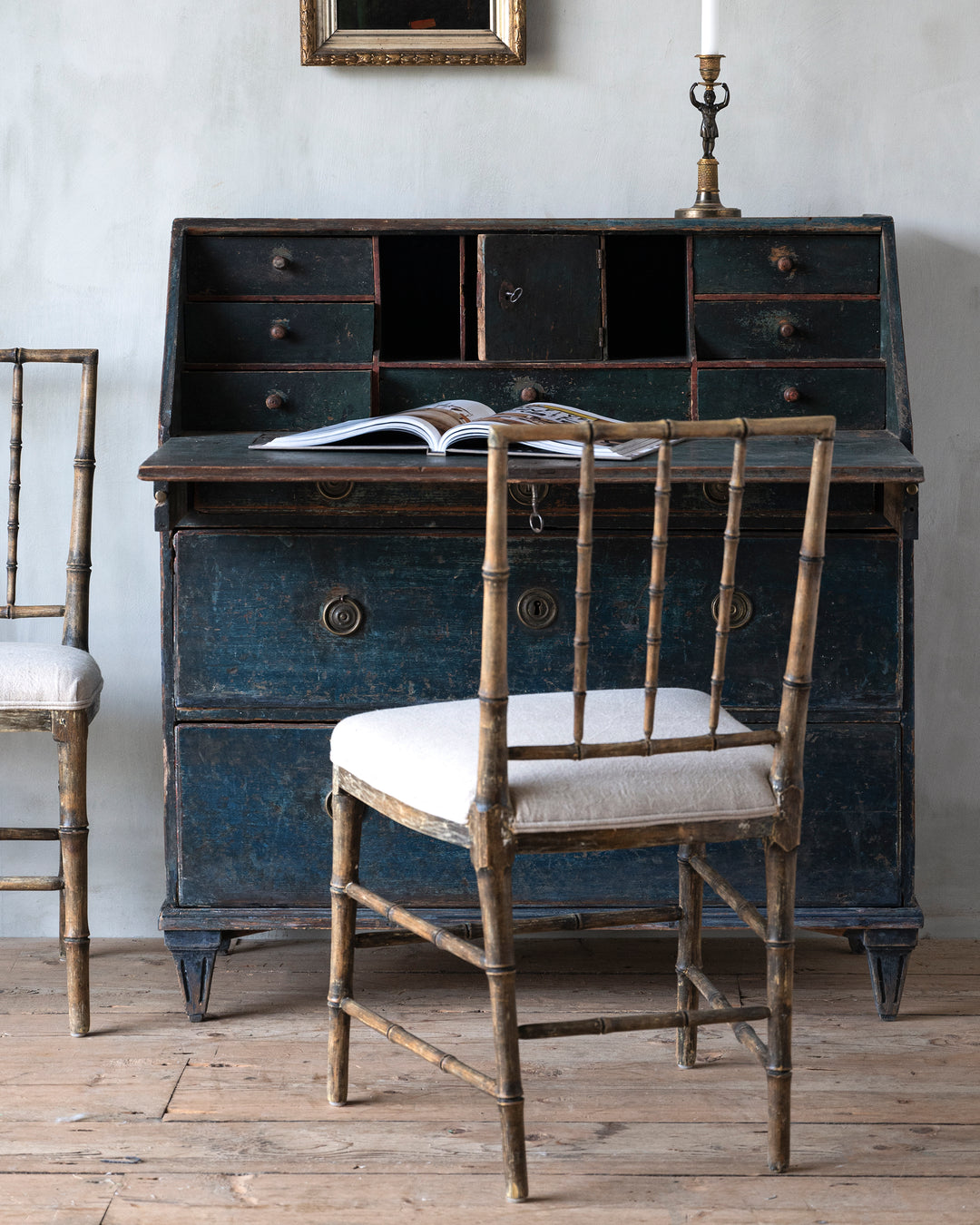 Gustavian Faux Bamboo Chairs
