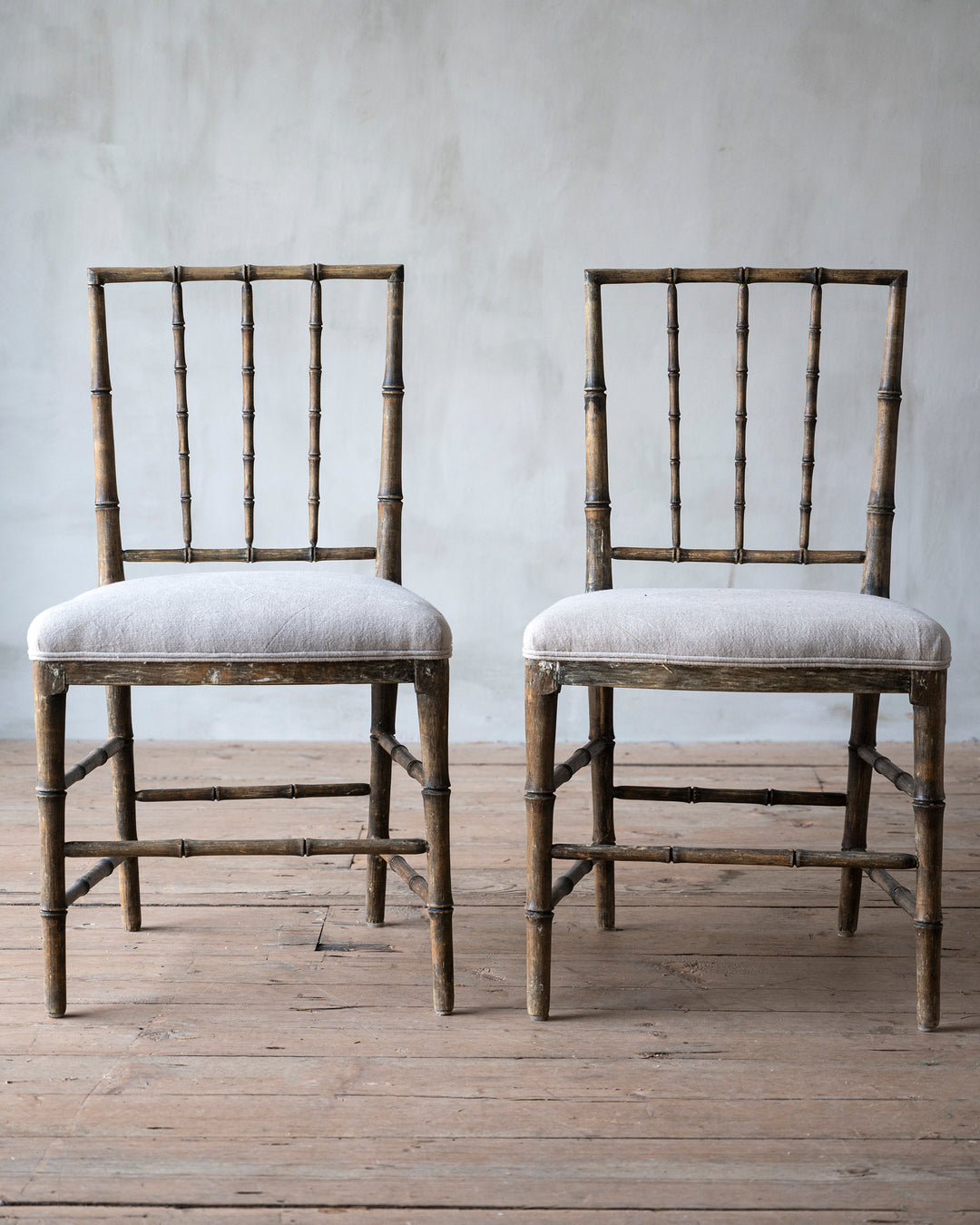 Gustavian Faux Bamboo Chairs