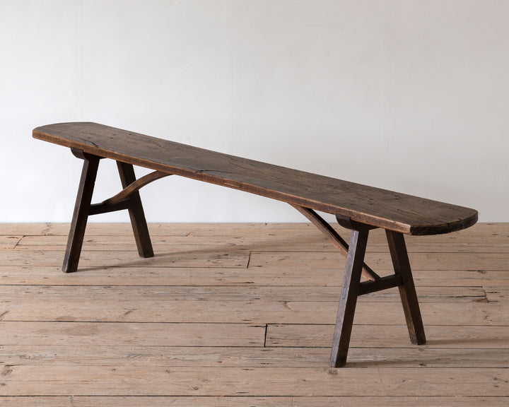 French wooden bench