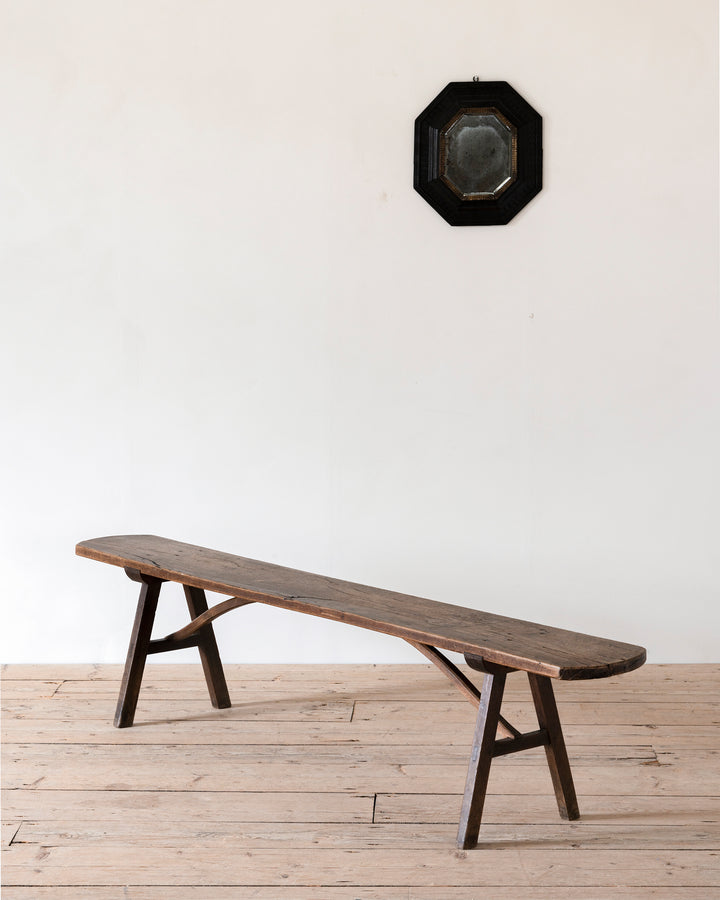 French wooden bench