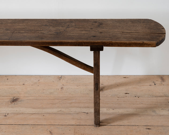 French wooden bench