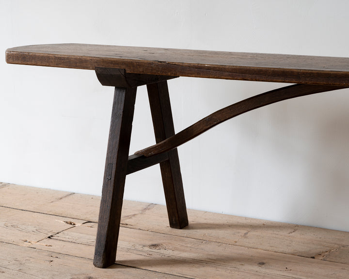 French wooden bench