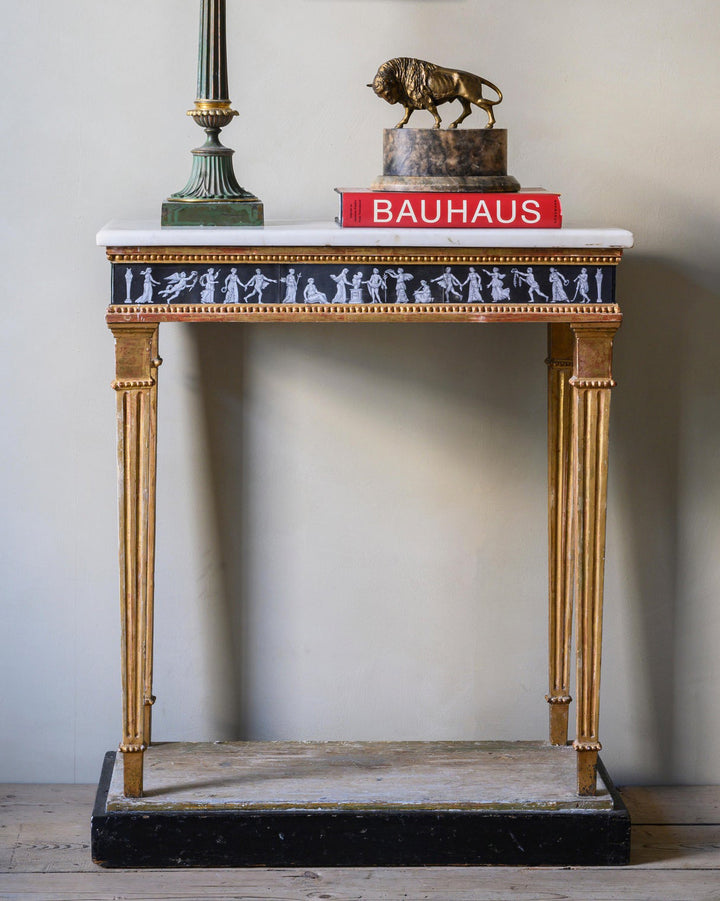 Empire giltwood console table