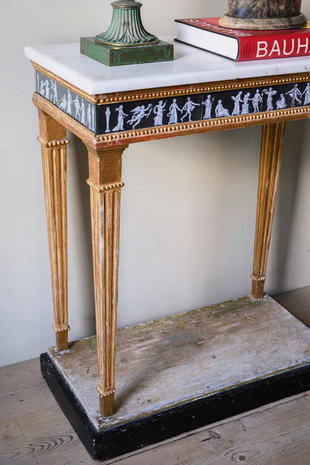 Empire giltwood console table