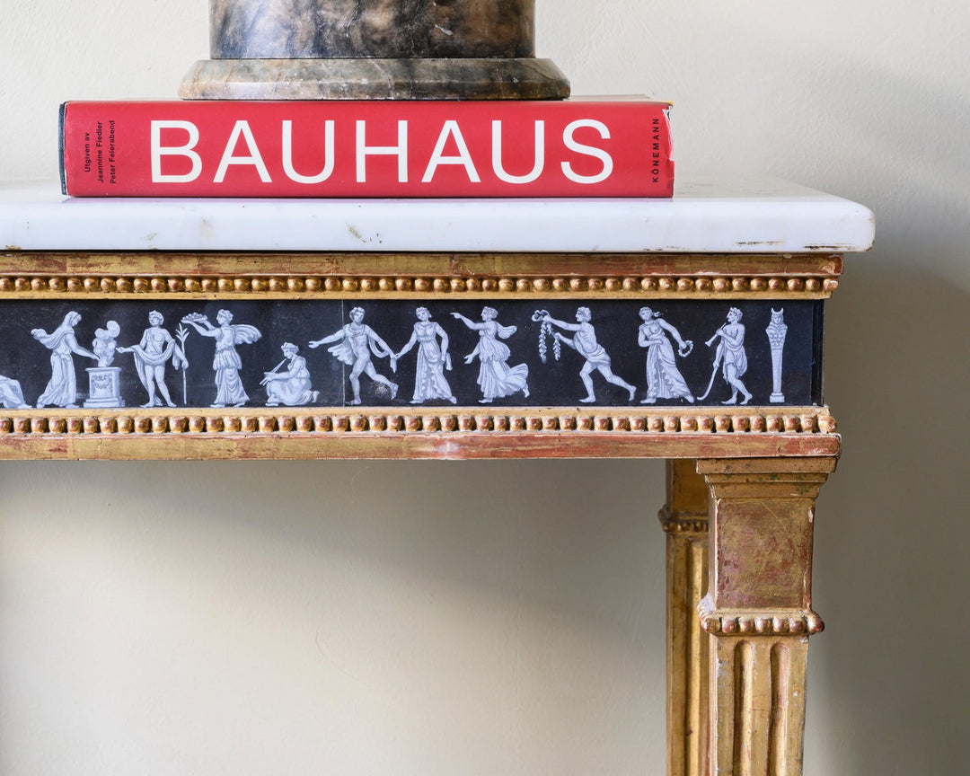 Empire giltwood console table
