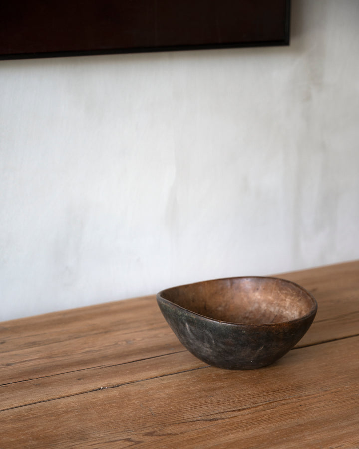 Folk Art root wood bowl