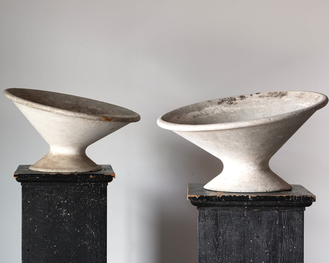Willy Guhl Tilted Concrete Planters