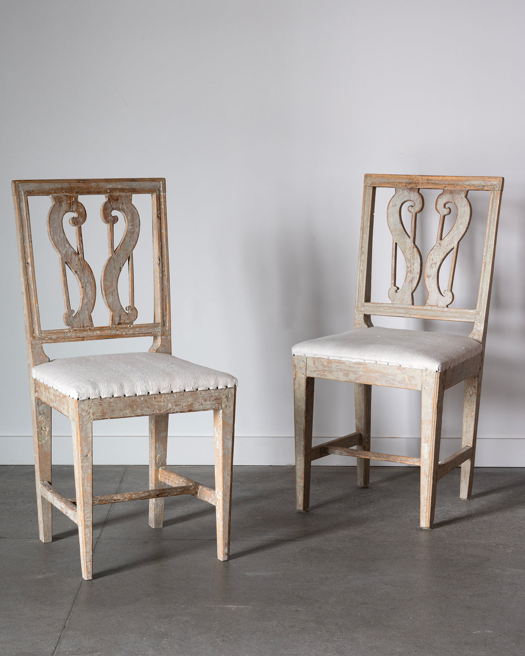 Set of six Gustavian dining chairs