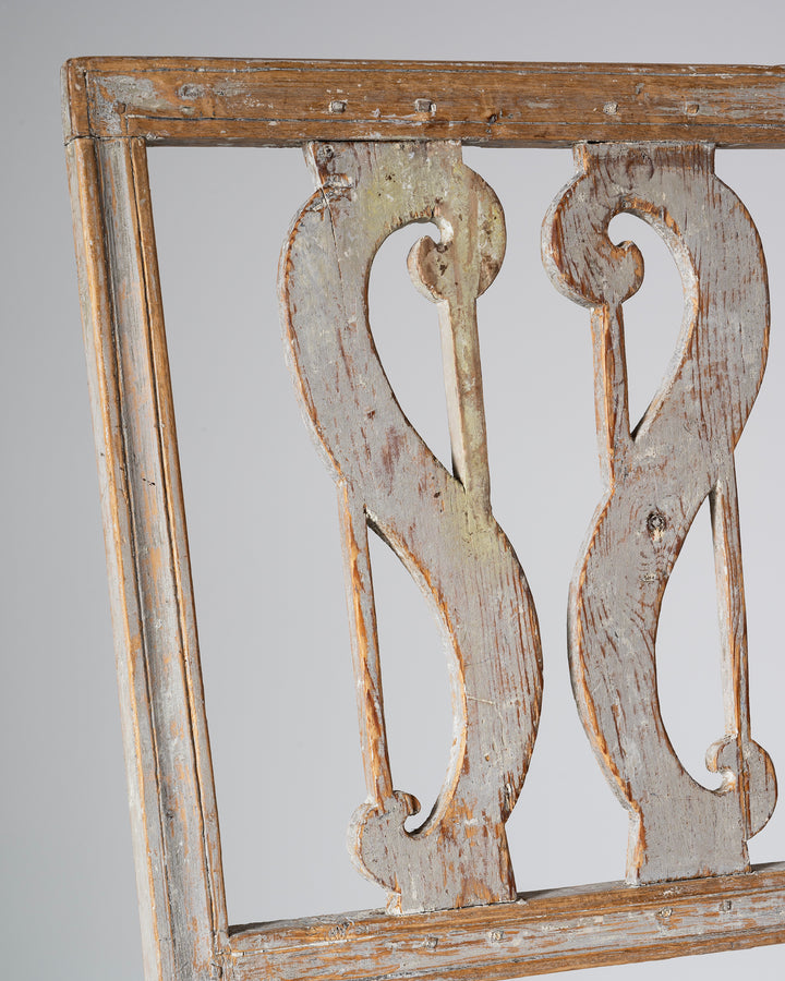 Set of six Gustavian dining chairs