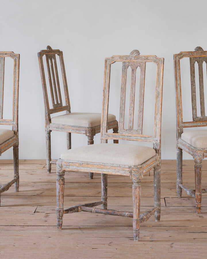SET OF SIX GUSTAVIAN CHAIRS