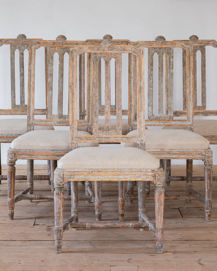 SET OF SIX GUSTAVIAN CHAIRS