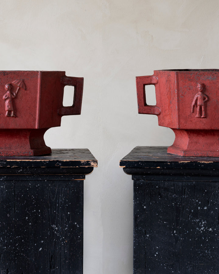 Swedish Grace cast iron urns