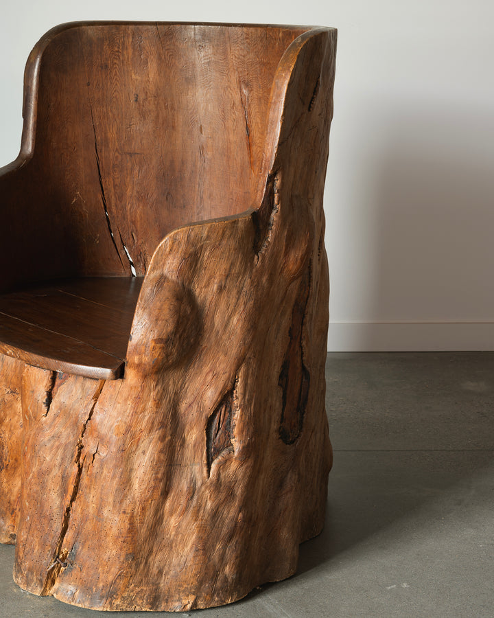 Wooden Barrel Chair