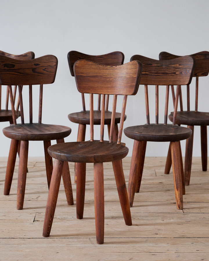 Set of six Scandinavian Modern dining Chairs