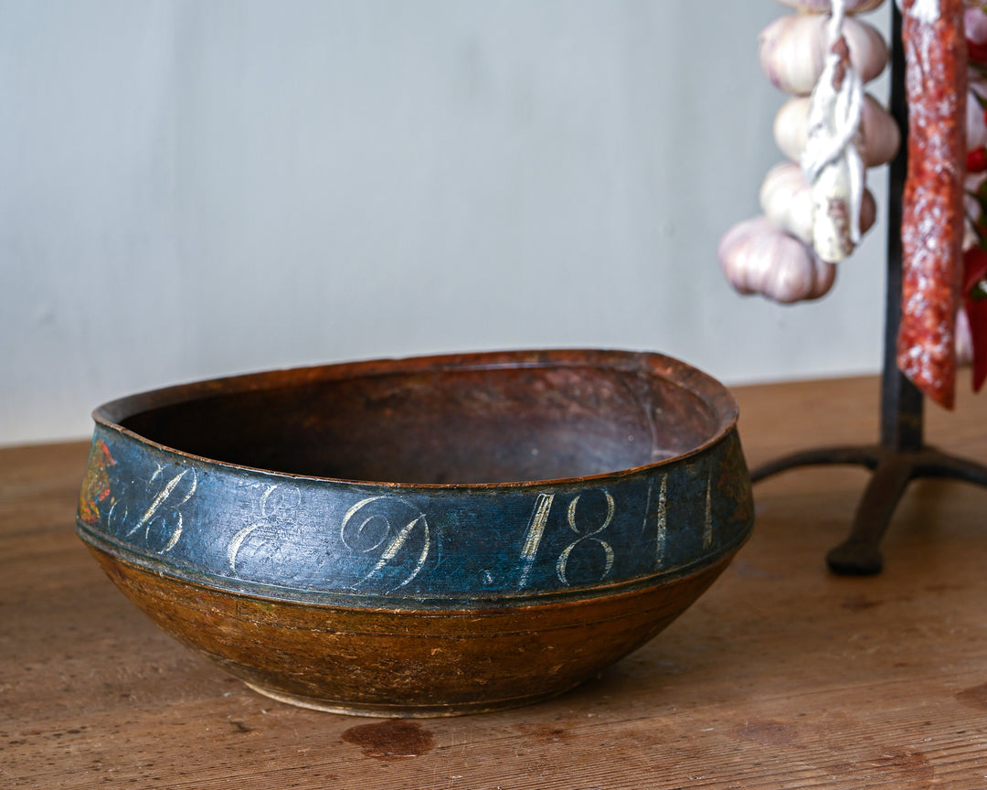 Folk Art Turned Bowl
