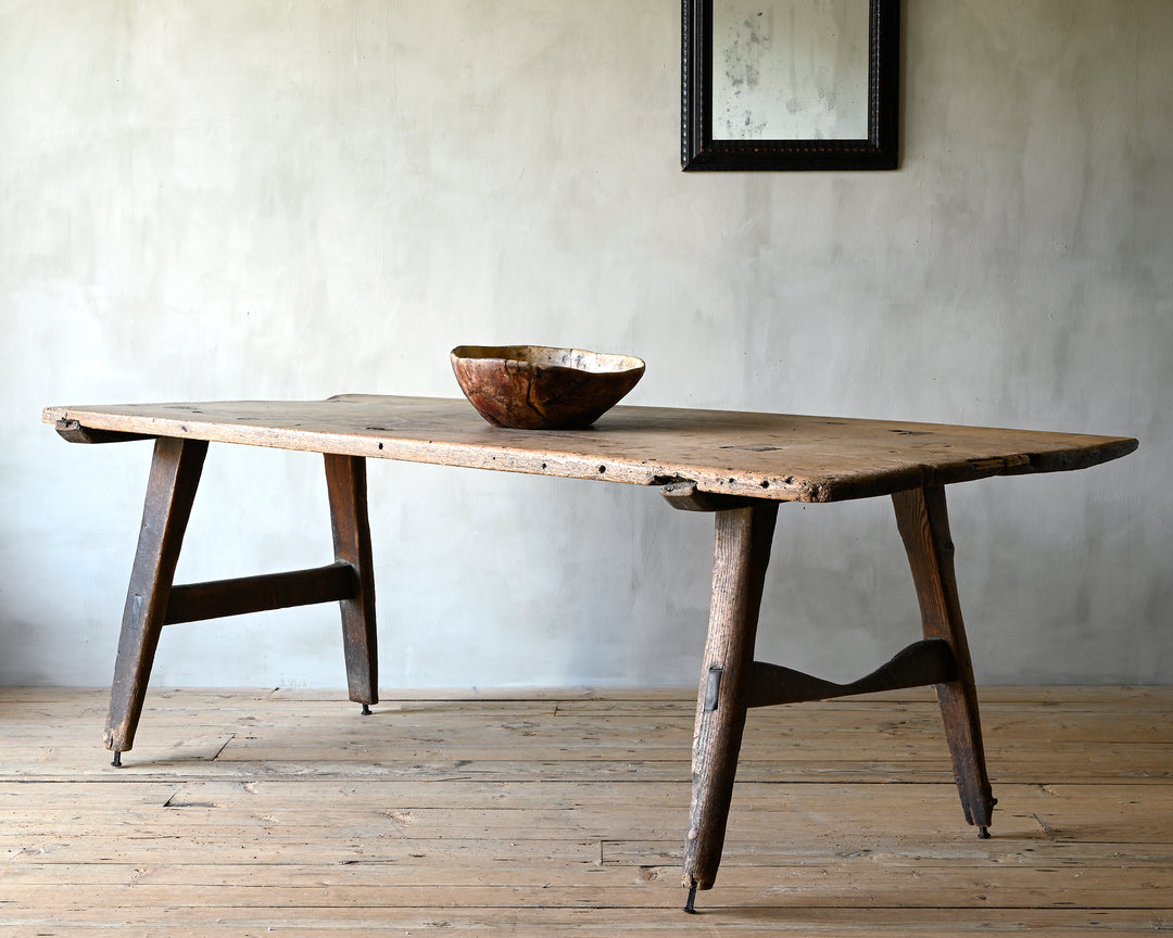 folk art root wood bowl