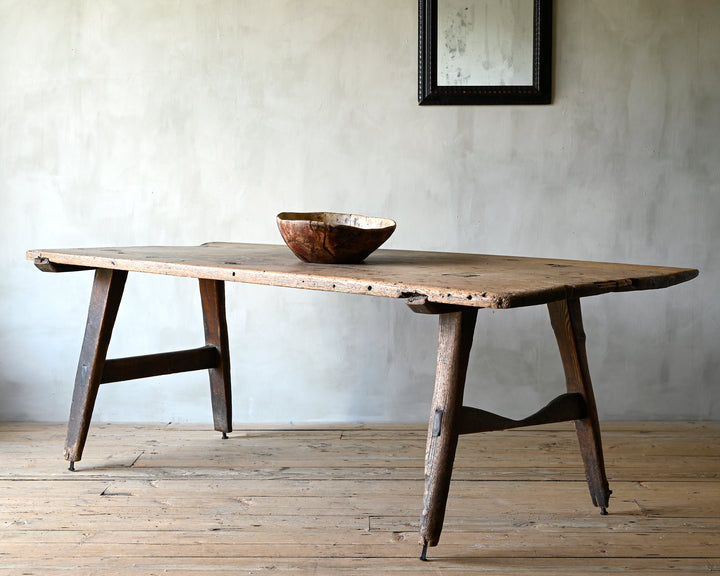 folk art root wood bowl
