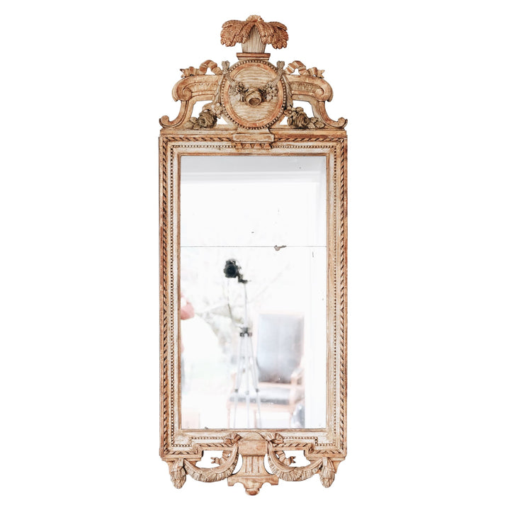 GUSTAVIAN GILT-WOOD MIRROR