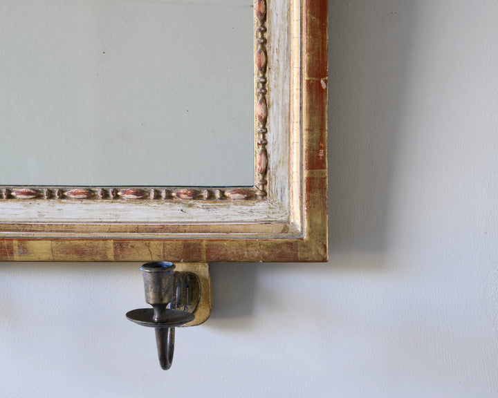 Gustavian mirror scone with two candleholders
