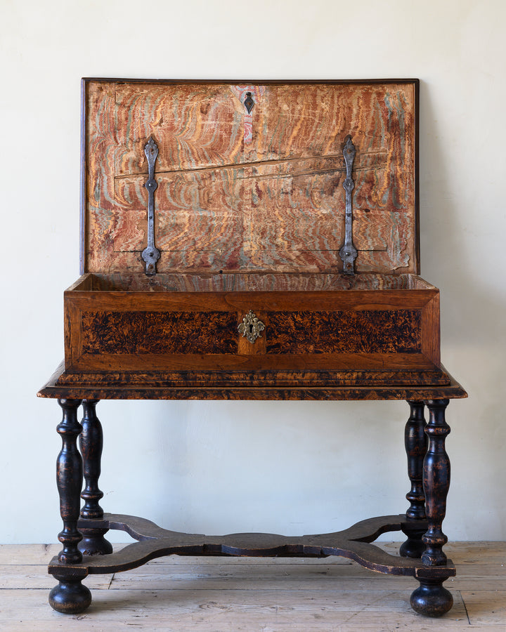 Swedish Baroque chest on stand