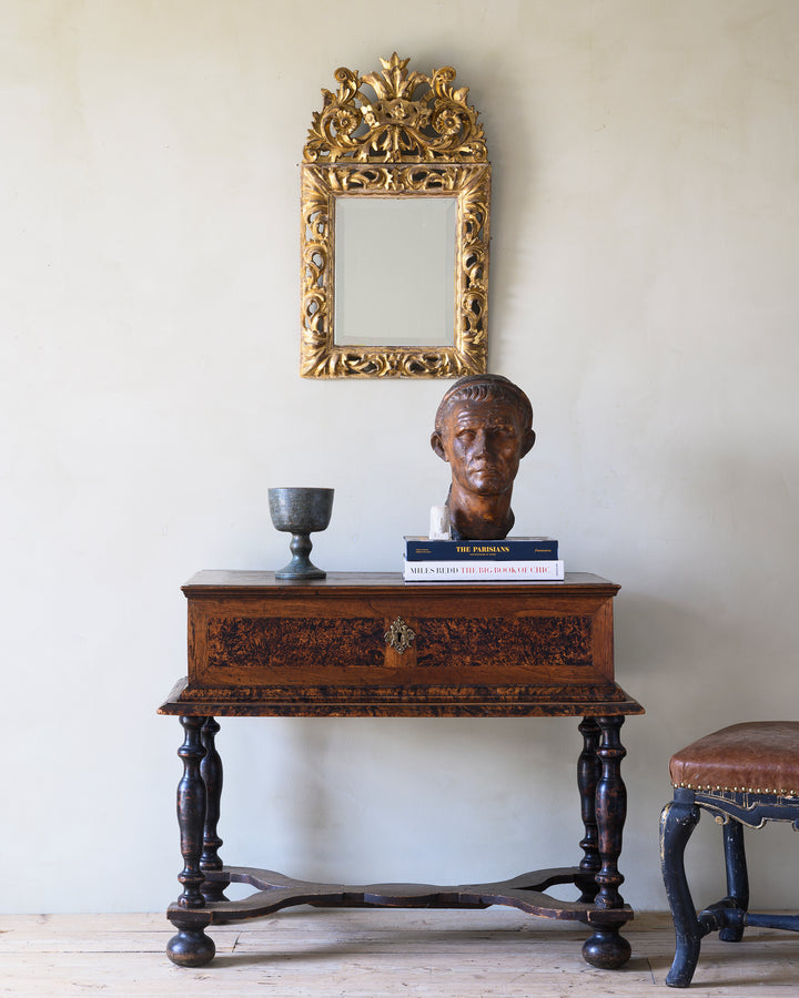 Swedish Baroque gilt-wood mirror