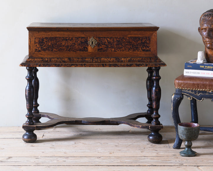 Swedish Baroque chest on stand