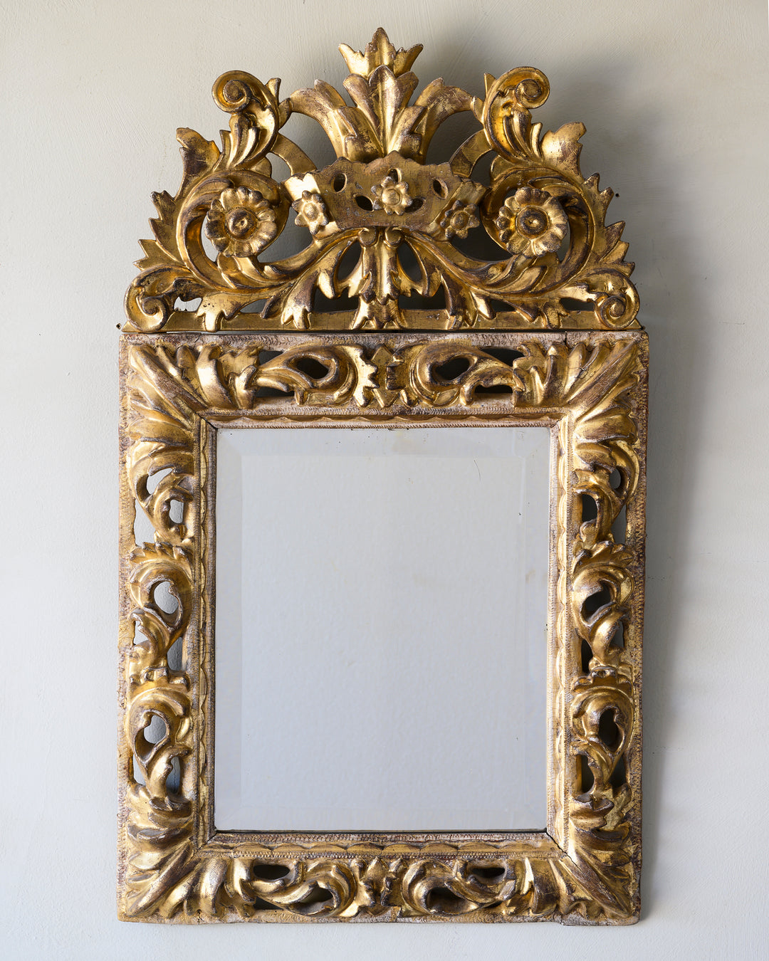 Swedish Baroque gilt-wood mirror