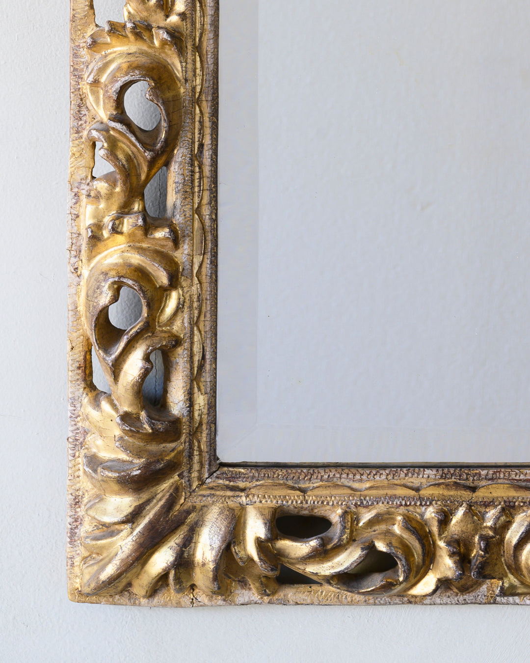Swedish Baroque gilt-wood mirror