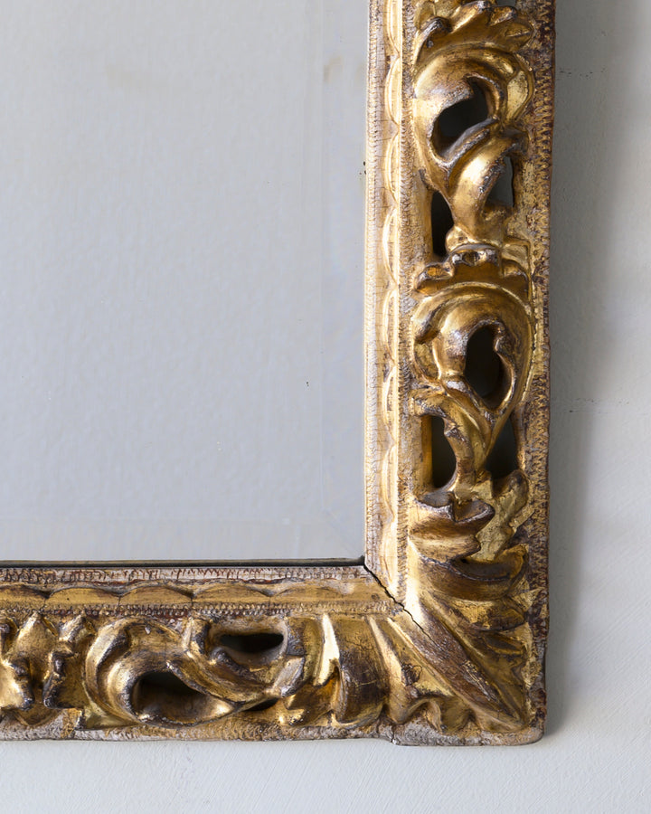 Swedish Baroque gilt-wood mirror