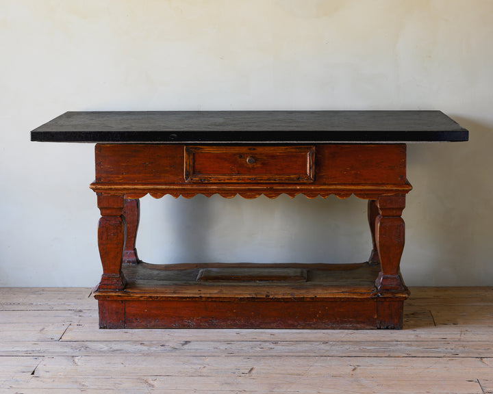 Swedish Baroque limestone top table