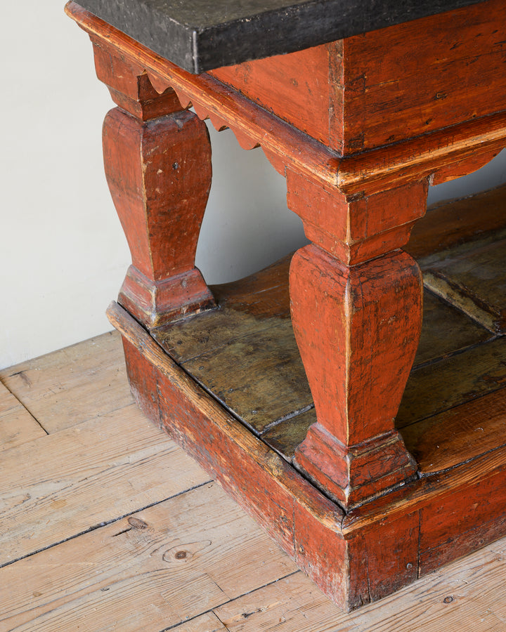 Swedish Baroque limestone top table