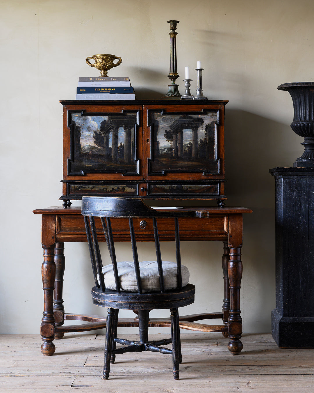 Gustavian revolving arm / desk chair