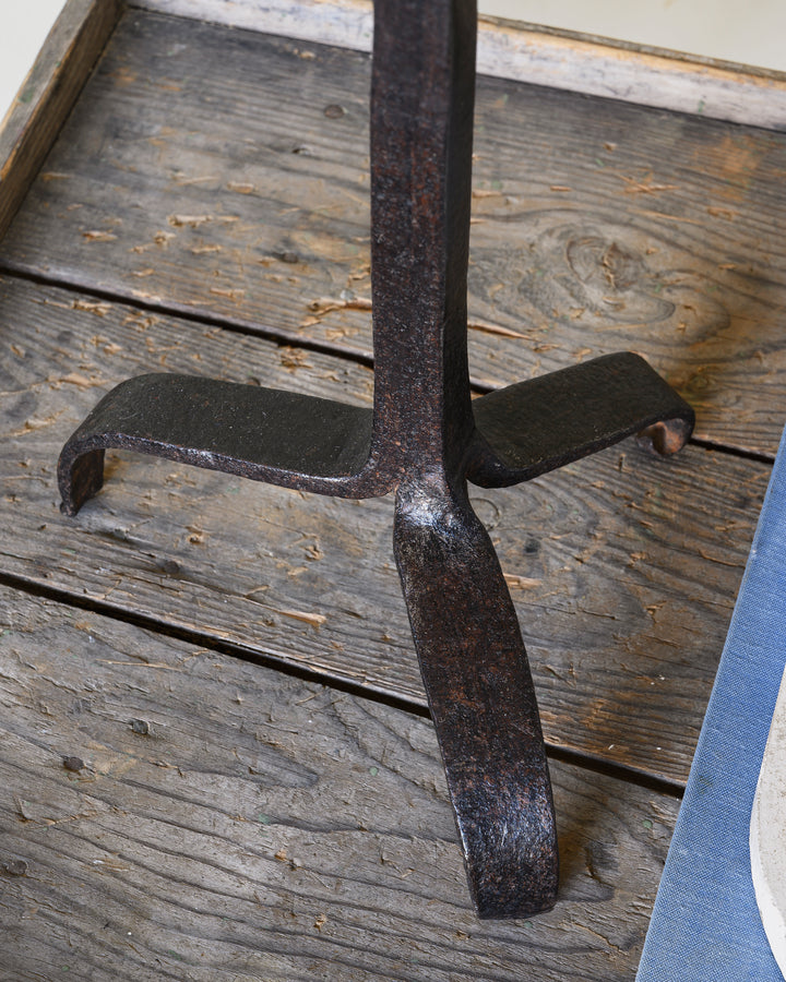 Wrought iron tripod candle holder
