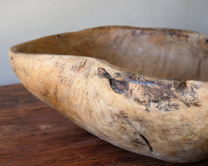 folk art root wood bowl