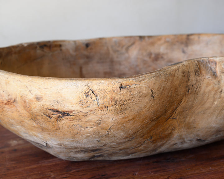 folk art root wood bowl