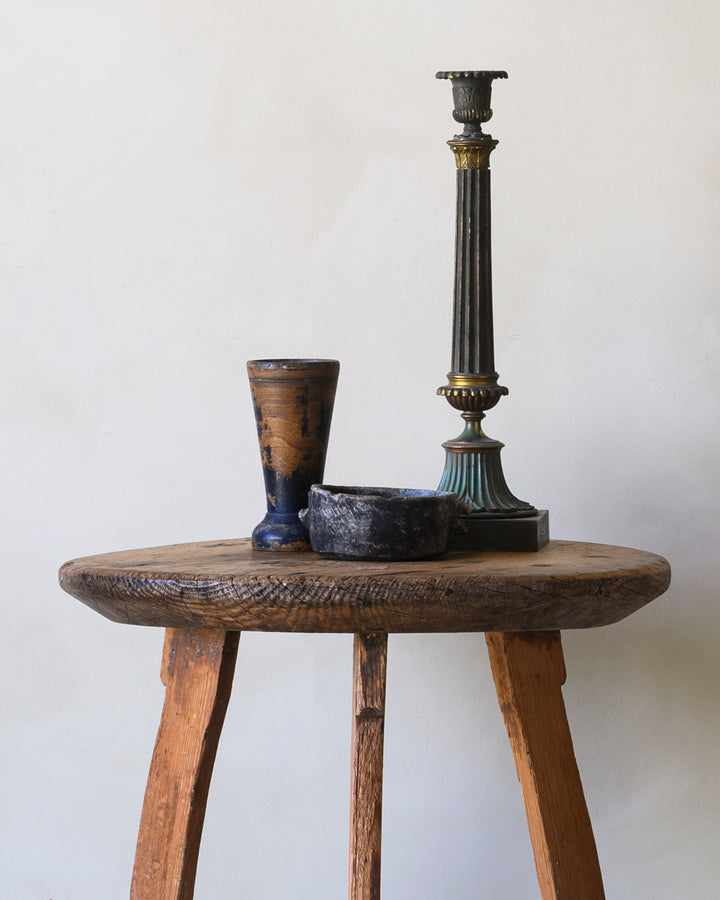 Folk art tripod table