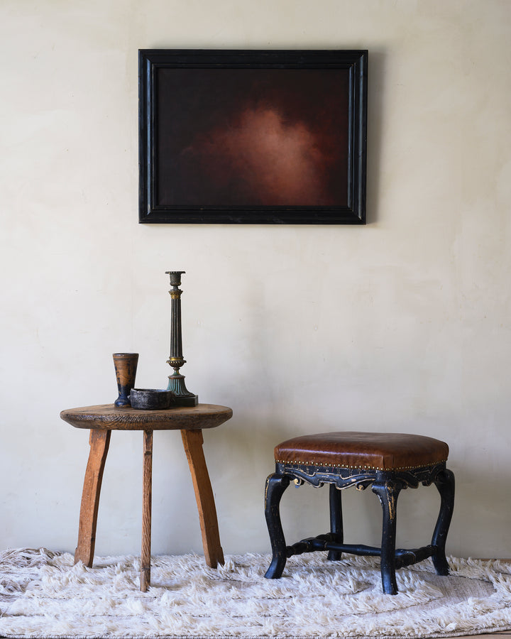 Folk art tripod table