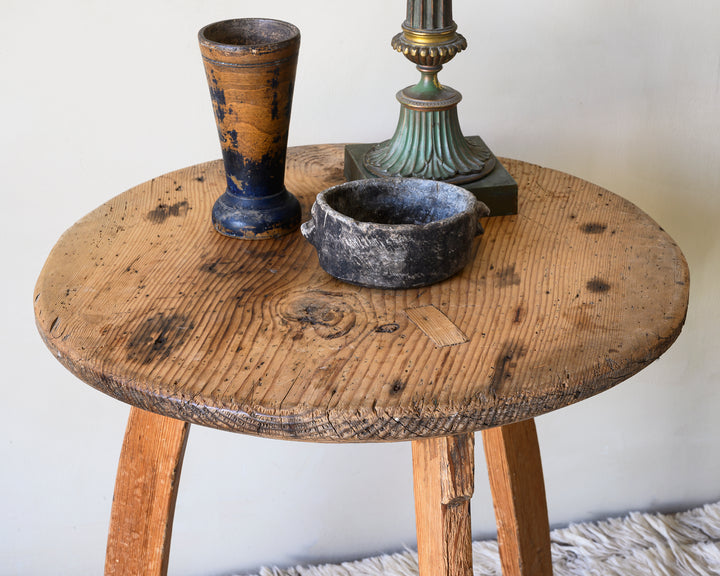 Folk art tripod table