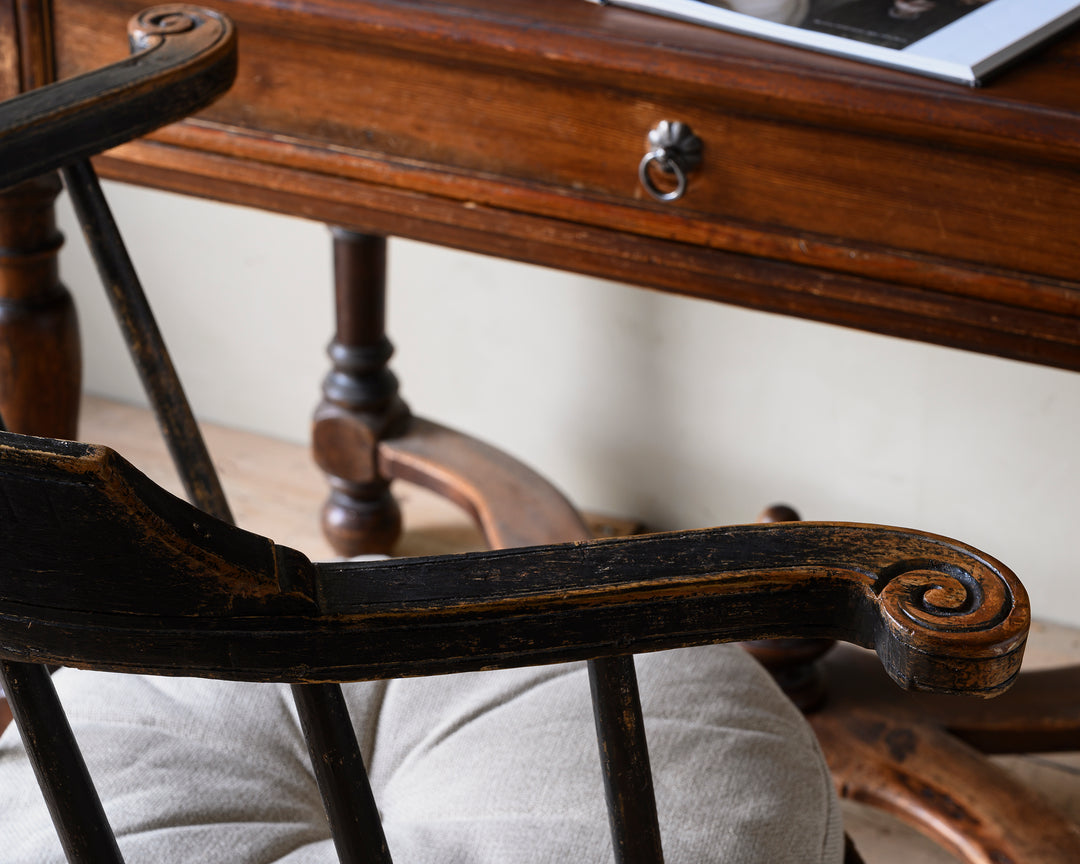 Gustavian revolving arm / desk chair