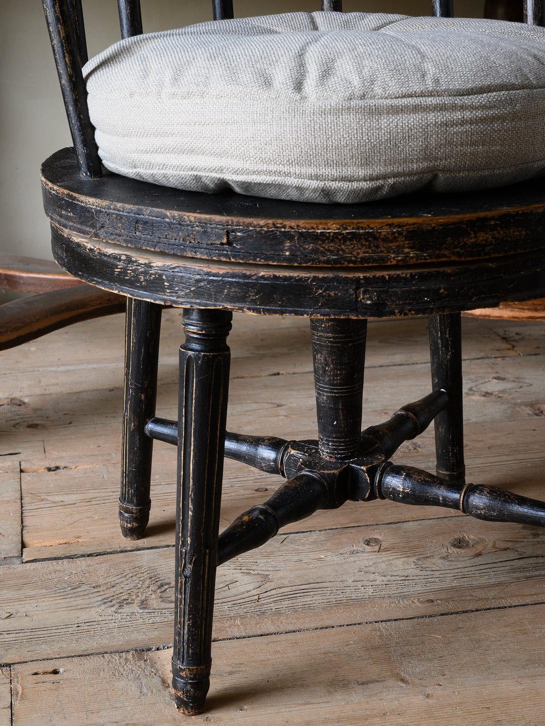 Gustavian revolving arm / desk chair