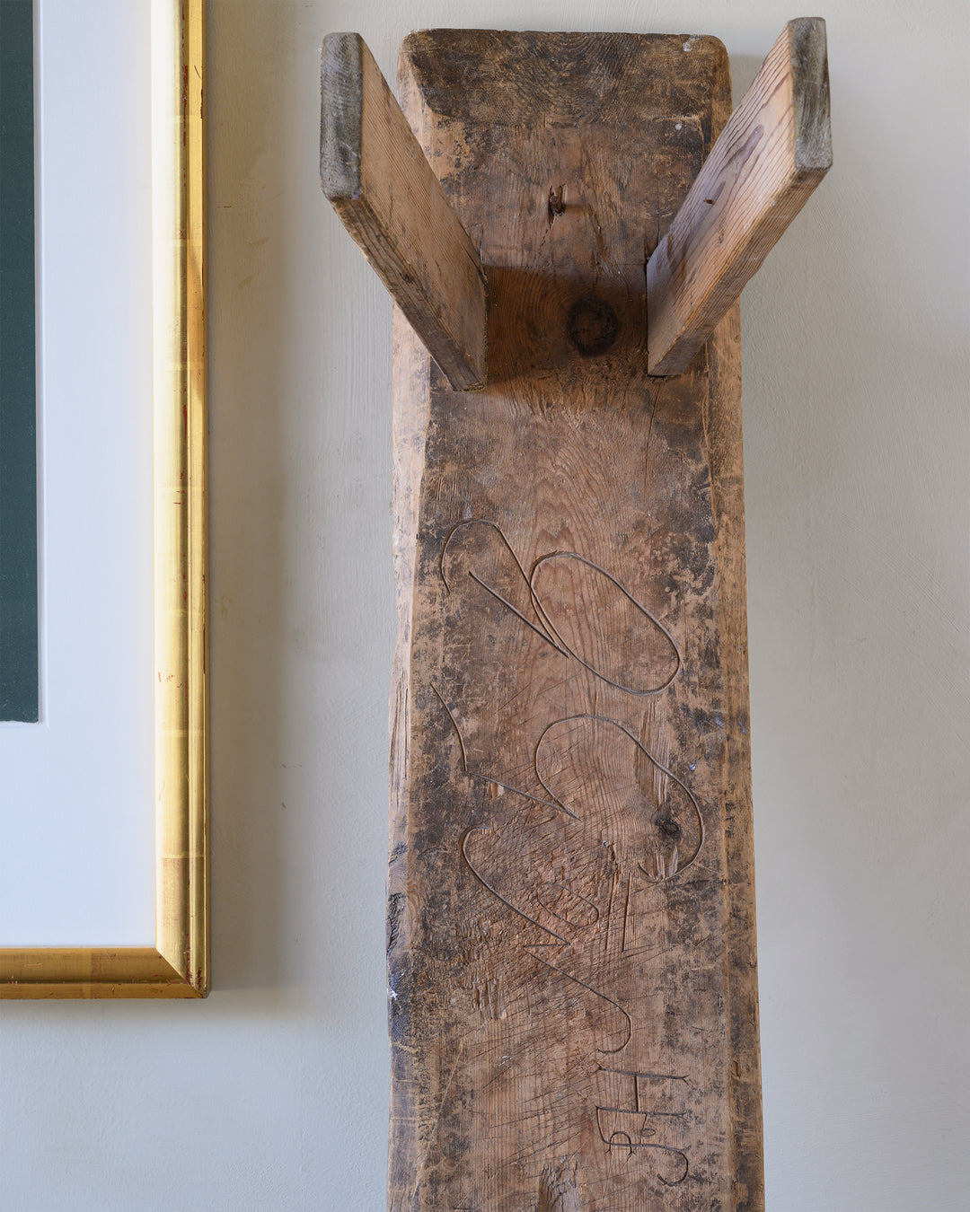 Folk Art wooden bench